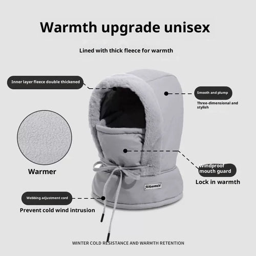 Cold-proof Ushanka Thick Mask Integrated Wind-proof Cap